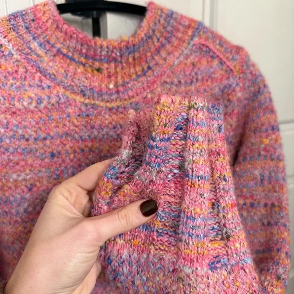 Free People Cotton Candy Pullover Sweater in Azalea Jewel - Picture 7 of 9